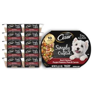 Cesar Simply Crafted Wet Dog Food, 10 Oz Pack