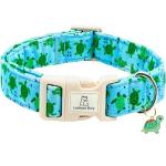 Cute Blue Sea Turtle Dog Collar for All Breeds