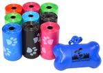 Rainbow Dog Waste Bags with Dispenser - 180 Count