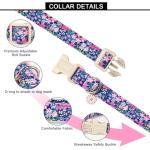 Floral Dog Collar with Adjustable Plastic Buckle