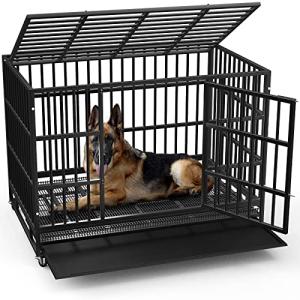Heavy Duty Indestructible Dog Crate with Wheels