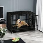 Heavy Duty Indestructible Dog Crate with Wheels
