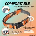 Adjustable Padded Dog Collar with Reflective Logo