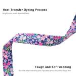 Floral Dog Collar with Adjustable Plastic Buckle