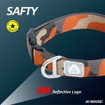 Adjustable Padded Dog Collar with Reflective Logo