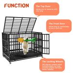 Heavy Duty Indestructible Dog Crate with Wheels