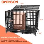Heavy Duty Indestructible Dog Crate with Wheels