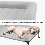 Veehoo Orthopedic Elevated Dog Bed with Plush Bolster