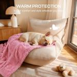 Soft Pink Small Dog Blanket - Washable & Cozy