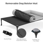 Veehoo Orthopedic Elevated Dog Bed with Plush Bolster