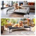 Veehoo Orthopedic Elevated Dog Bed with Plush Bolster
