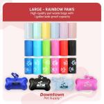 Rainbow Dog Waste Bags with Dispenser - 180 Count
