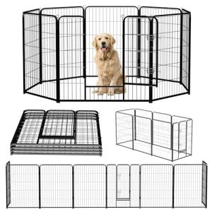 8-Panel Metal Dog Playpen - 101.6 cm High