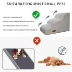 Aodisman 3-Step Non-Slip Dog Ramp for Sofa