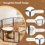 DUMOS 32-Inch Folding Dog Playpen with Door