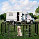 8-Panel Metal Dog Playpen - 101.6 cm High
