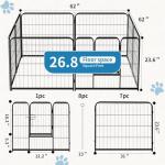 Heavy Duty 8-Panel Dog Playpen - 24" High
