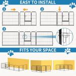 Heavy Duty 8-Panel Dog Playpen - 24" High