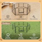 DUMOS 32-Inch Folding Dog Playpen with Door