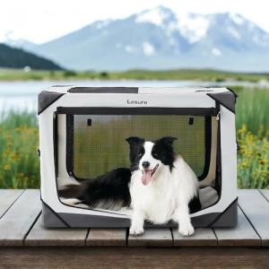 Portable Collapsible Dog Crate for Large Pets