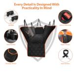 Scratchproof Waterproof Dog Car Seat Cover with Flaps
