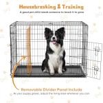 DUMOS 36" Double Door Dog Crate with Tray