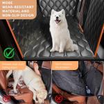 Scratchproof Waterproof Dog Car Seat Cover with Flaps