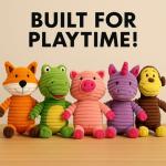 Set of 5 Plush Squeaky Dog Toys