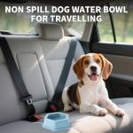 Spill-Proof Collapsible Dog Travel Bowls - Morandi Blue