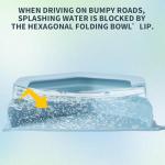 Spill-Proof Collapsible Dog Travel Bowls - Morandi Blue