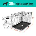 30-Inch Wire Dog Crate with 5-Point Locking System