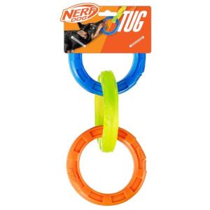 Nerf Dog 3-Ring Tug Toy for Medium Dogs