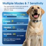 Rechargeable Waterproof Ultrasonic Bark Collar for Dogs