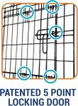 30-Inch Wire Dog Crate with 5-Point Locking System