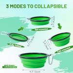 Collapsible Dog Bowls - Portable 2 Pack Set