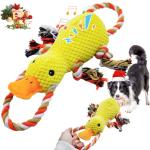 Interactive Squeaky Tug of War Duck Toy