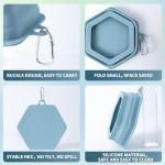 Spill-Proof Collapsible Dog Travel Bowls - Morandi Blue