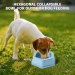 Spill-Proof Collapsible Dog Travel Bowls - Morandi Blue