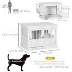 PawHut Wooden Dog Crate End Table for Small Dogs
