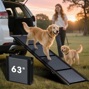 HBTower 63" Portable Dog Ramp for Cars & SUVs