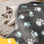 Vowanop Soft Washable Dog Blanket - Flannel Gray