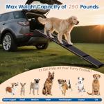 HBTower 63" Portable Dog Ramp for Cars & SUVs