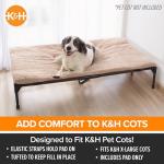 K&H Extra-Large Dog Cot Pad - Tan Fleece
