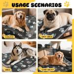 Vowanop Soft Washable Dog Blanket - Flannel Gray