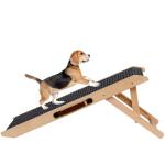 Portable Wooden Dog Ramp with Adjustable Heights