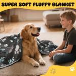 Vowanop Soft Washable Dog Blanket - Flannel Gray