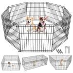 Portable Metal Dog Playpen for Indoor/Outdoor Use