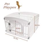Dog Playpen Gate with 4 Folding Panels