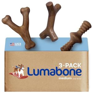 Lumabone Durable Bacon Chew Toys for Aggressive Dogs