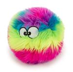 goDog Rainbow Squeaky Plush Ball Dog Toy